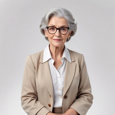 Professional older woman in formal attire