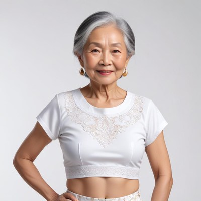 Confident woman in elegant outfit