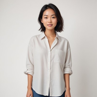 Young woman in casual attire