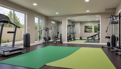 Modern home gym with fitness equipment