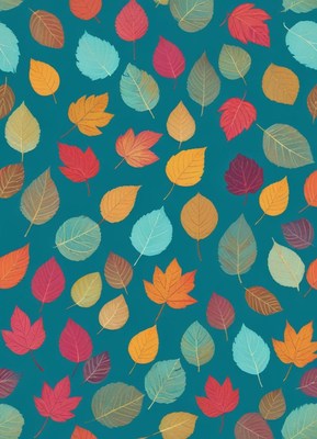 Colorful autumn leaves pattern