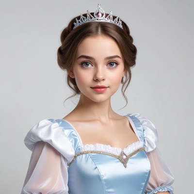 Young girl in a princess dress