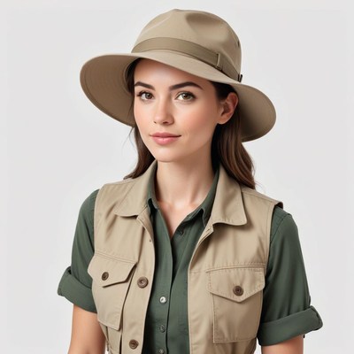 Explorer in outdoor attire