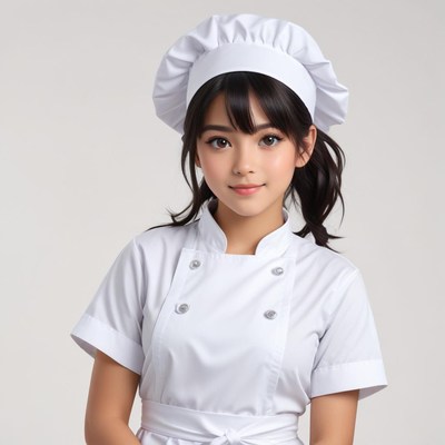 Chef in white uniform preparing for cooking