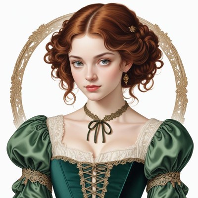 Elegant woman in vintage attire