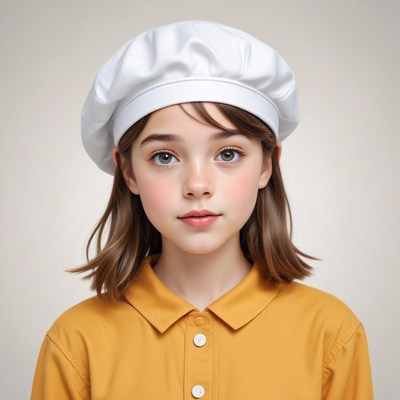 Young chef in white hat