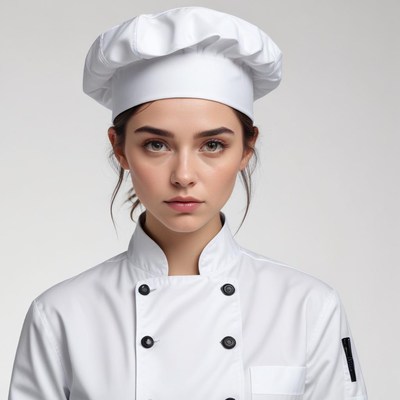 Young chef in professional attire