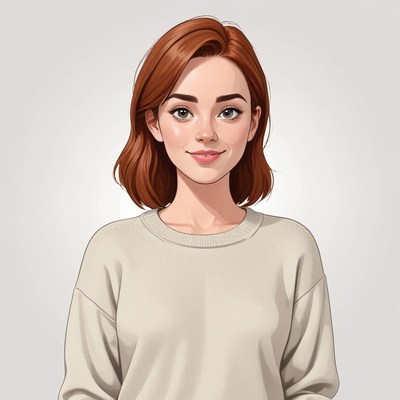 Young woman with shoulder-length hair