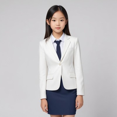 Girl in formal attire with blazer