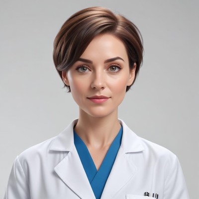 Healthcare professional in white coat