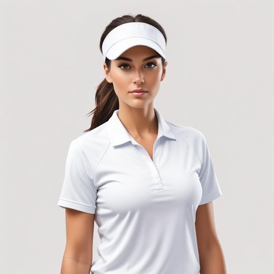 Sporty woman in white activewear
