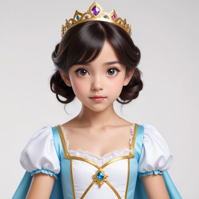 Young girl in princess costume