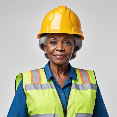 Confident worker in safety gear