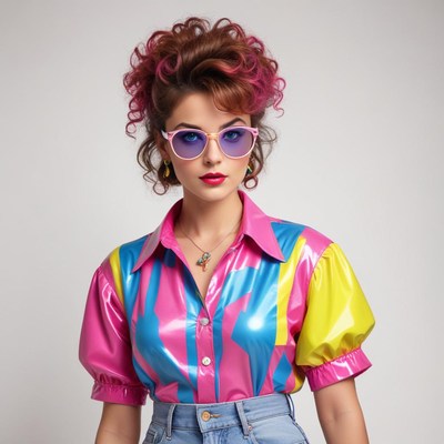 Bright retro fashion from the 80s