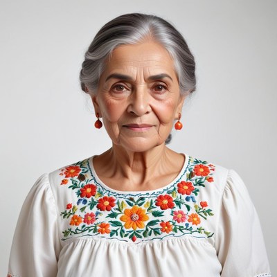 Elderly woman in traditional clothing