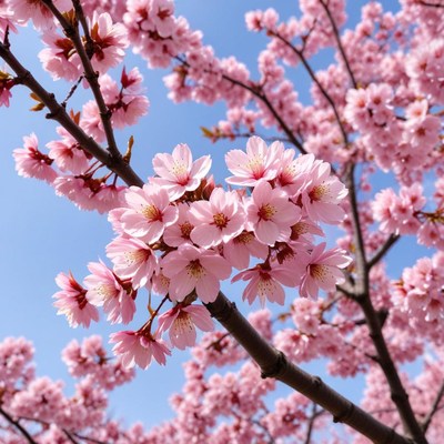 Cherry blossoms in full bloom