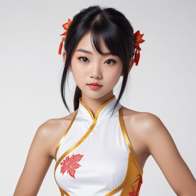 Young dancer in traditional attire