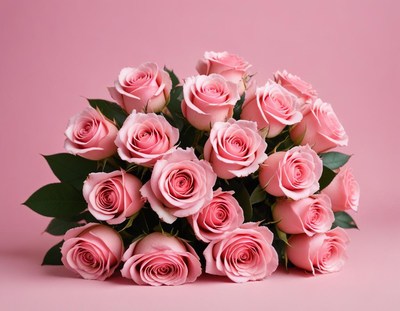 Beautiful pink roses bouquet