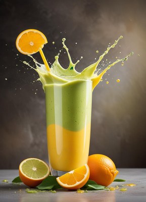 Refreshing citrus smoothie splash delight