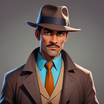 Stylish detective in urban setting