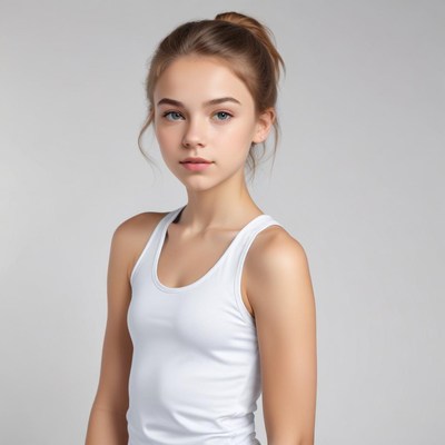 Portrait of a girl in simple attire