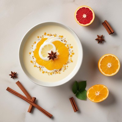 Bright citrus dessert with spices