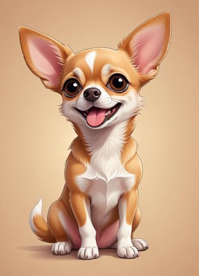 Charming chihuahua with bright smile