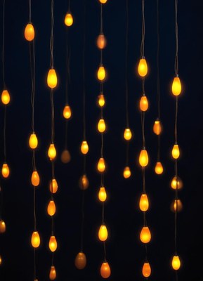 String lights create a warm ambiance