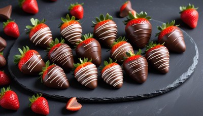 Chocolate dipped strawberries arrangement