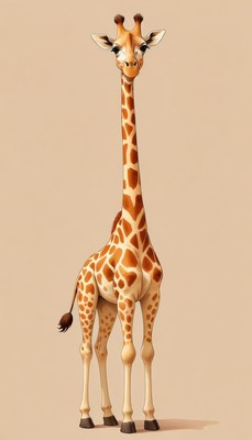 Giraffe standing on a plain