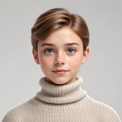 Young person in warm sweater