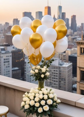 Celebration on a rooftop in the city