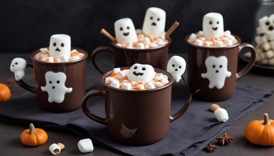 Ghostly hot chocolate delight