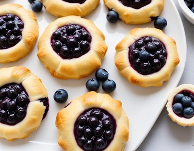 Blueberry pastry treats on a plate