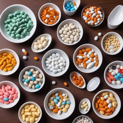 Diverse collection of colorful candies