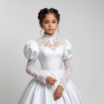Young girl in elegant dress
