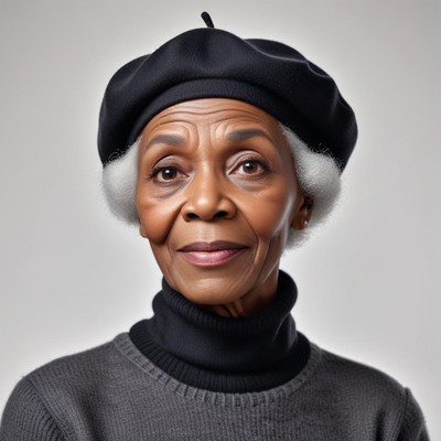 Portrait of an elderly woman in a beret