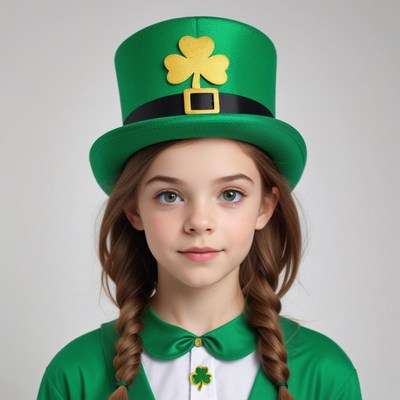 Child dressed for st patricks day celebration
