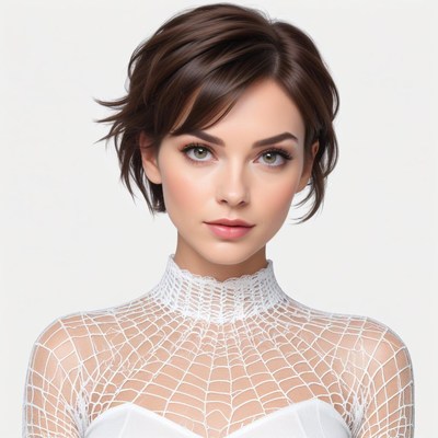 Portrait of a woman in white