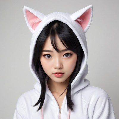 Cosplay of a cute cat character