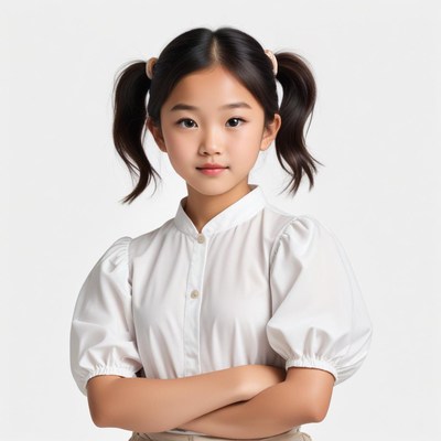 Young girl in casual outfit