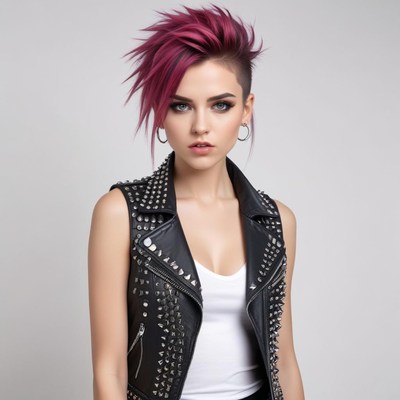Stylish punk hair with attitude