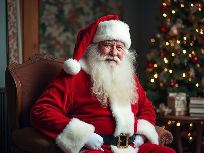 Santa claus in cozy setting