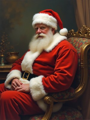 Santa claus in cozy setting