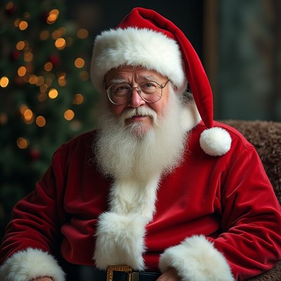 Santa claus in cozy setting