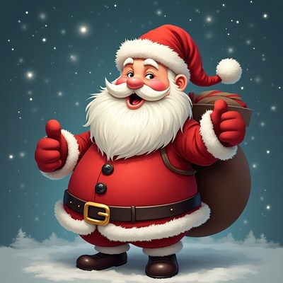 Santa claus with christmas sack