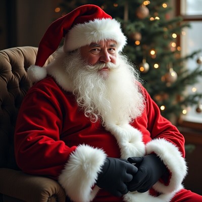 Santa claus in cozy setting