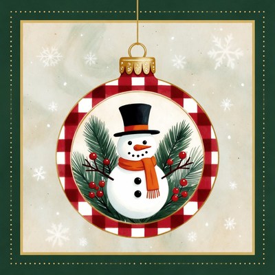 Snowman ornament holiday decoration