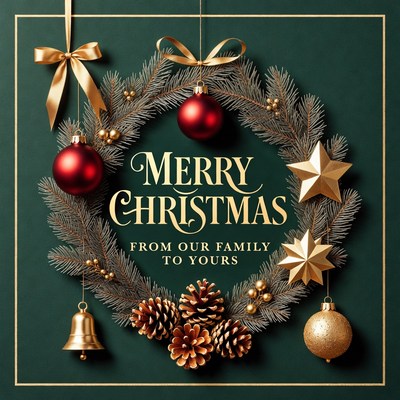 Festive christmas wreath design craft