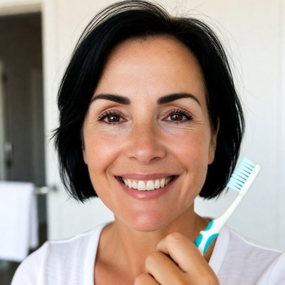 Smiling woman ready for dental care